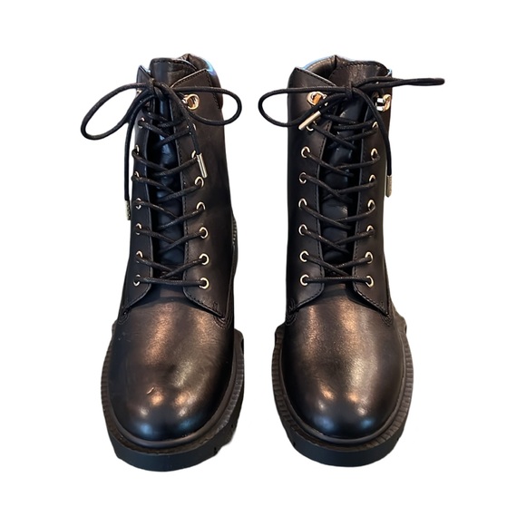 Coach Lorimer Black Leather Bootie Classic Military Combat Boot Size 8 New - Picture 10 of 13